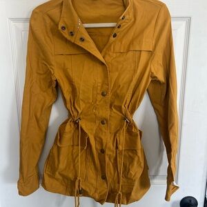 Eden Society Mustard Yellow Utility Cargo Jacket